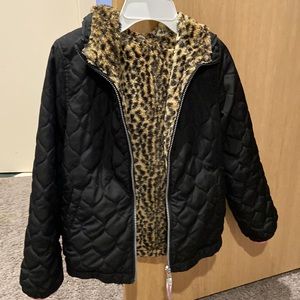 Girls London Fog Fall Reversible Jacket-Size L (10-12)